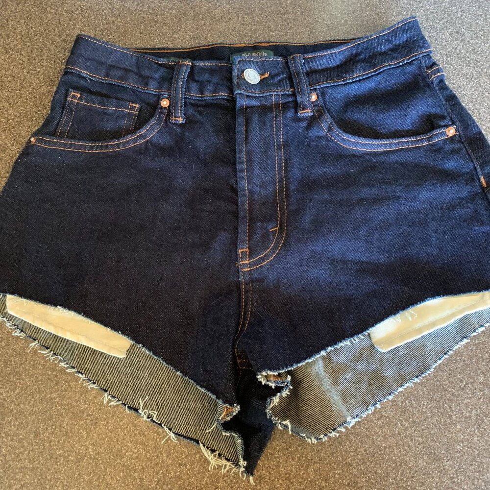 Hi-Rise Cheeky Denim Shorts
